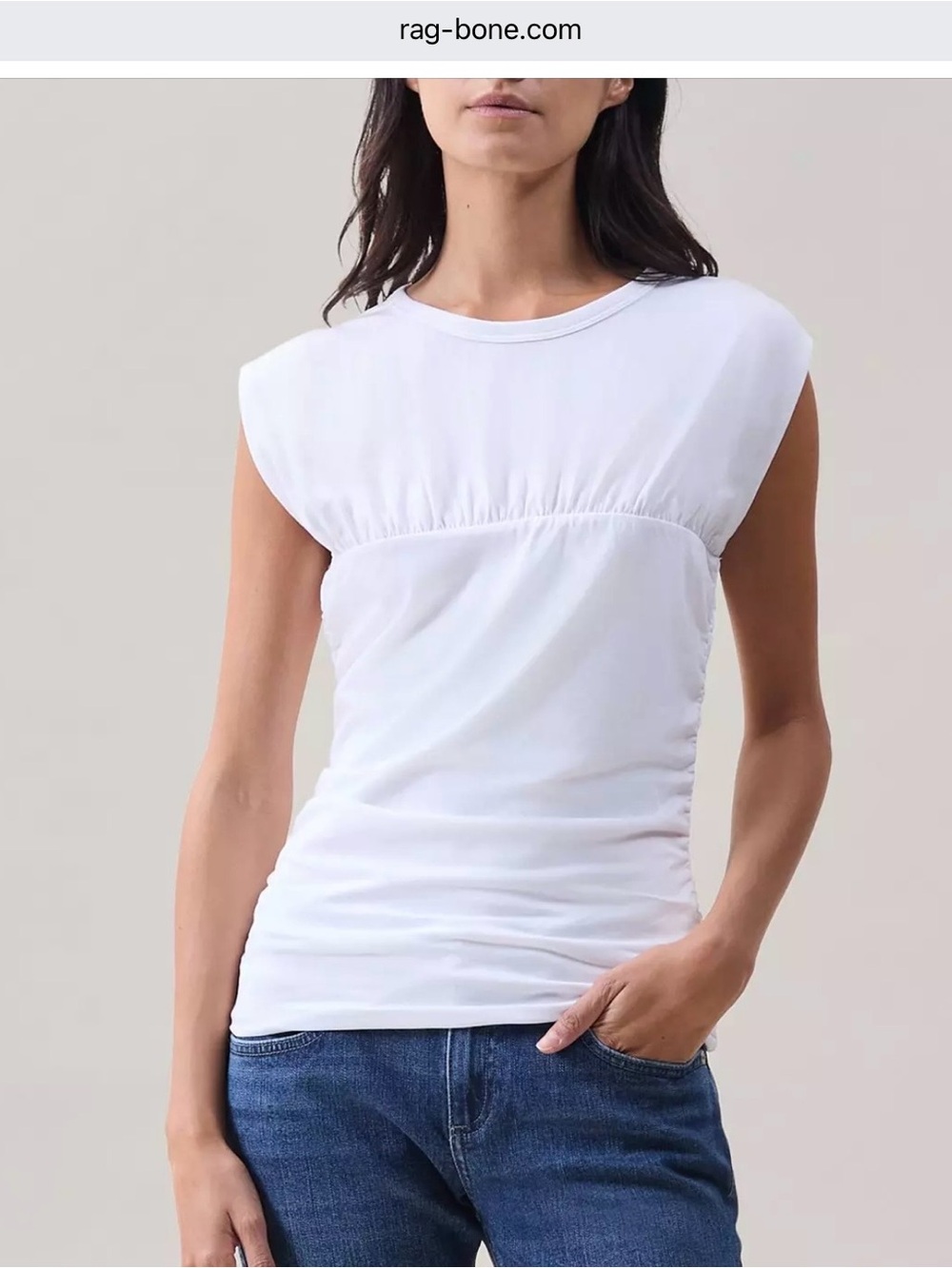 Rag & Bone White Cap Sleeve Tee like new!